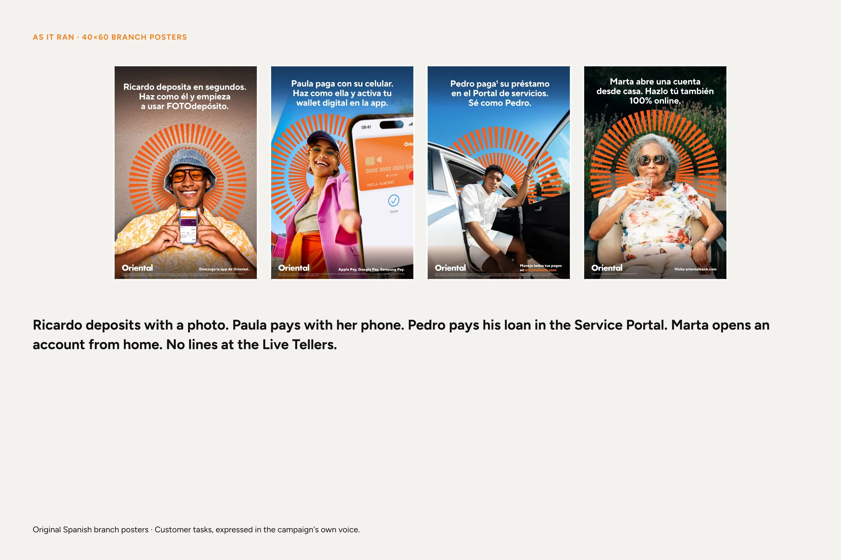 Original Spanish campaign posters as they ran