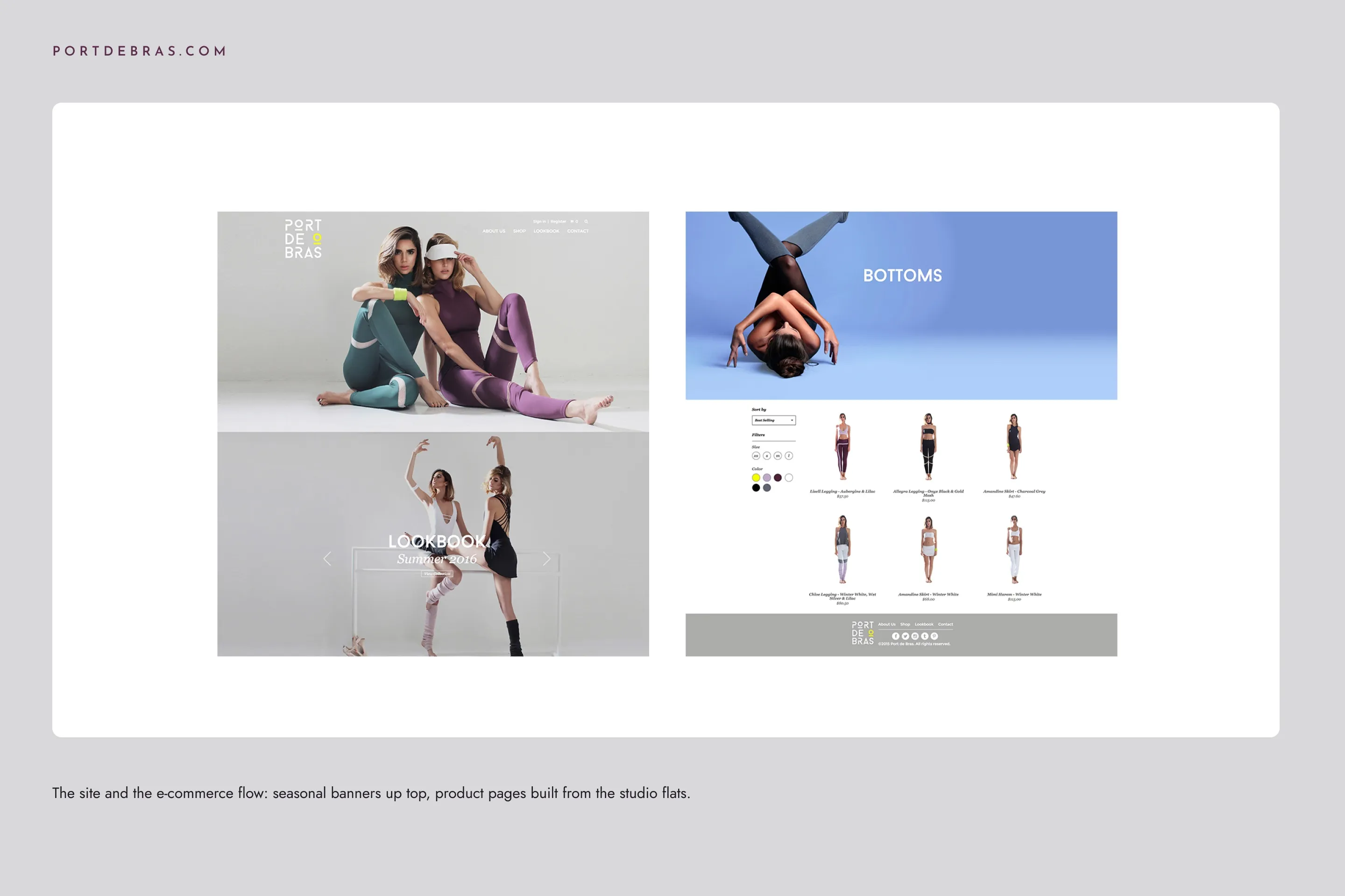 Port de Bras e-commerce website