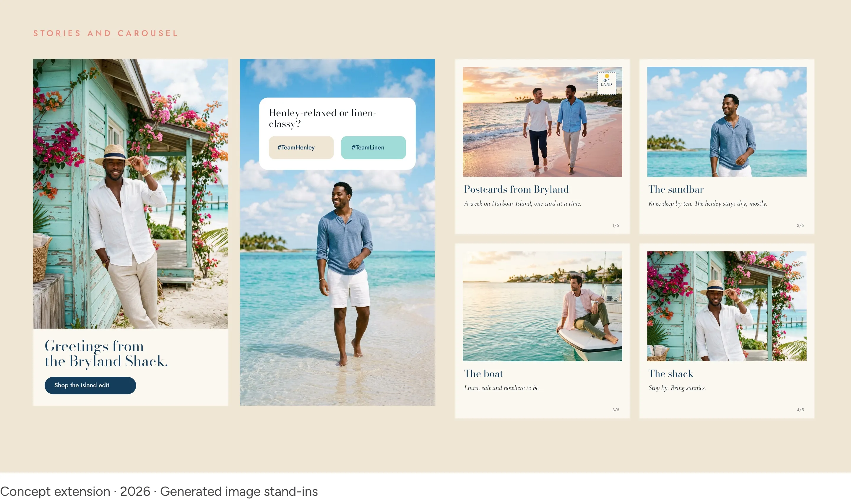 Postcards from Bryland creative selection