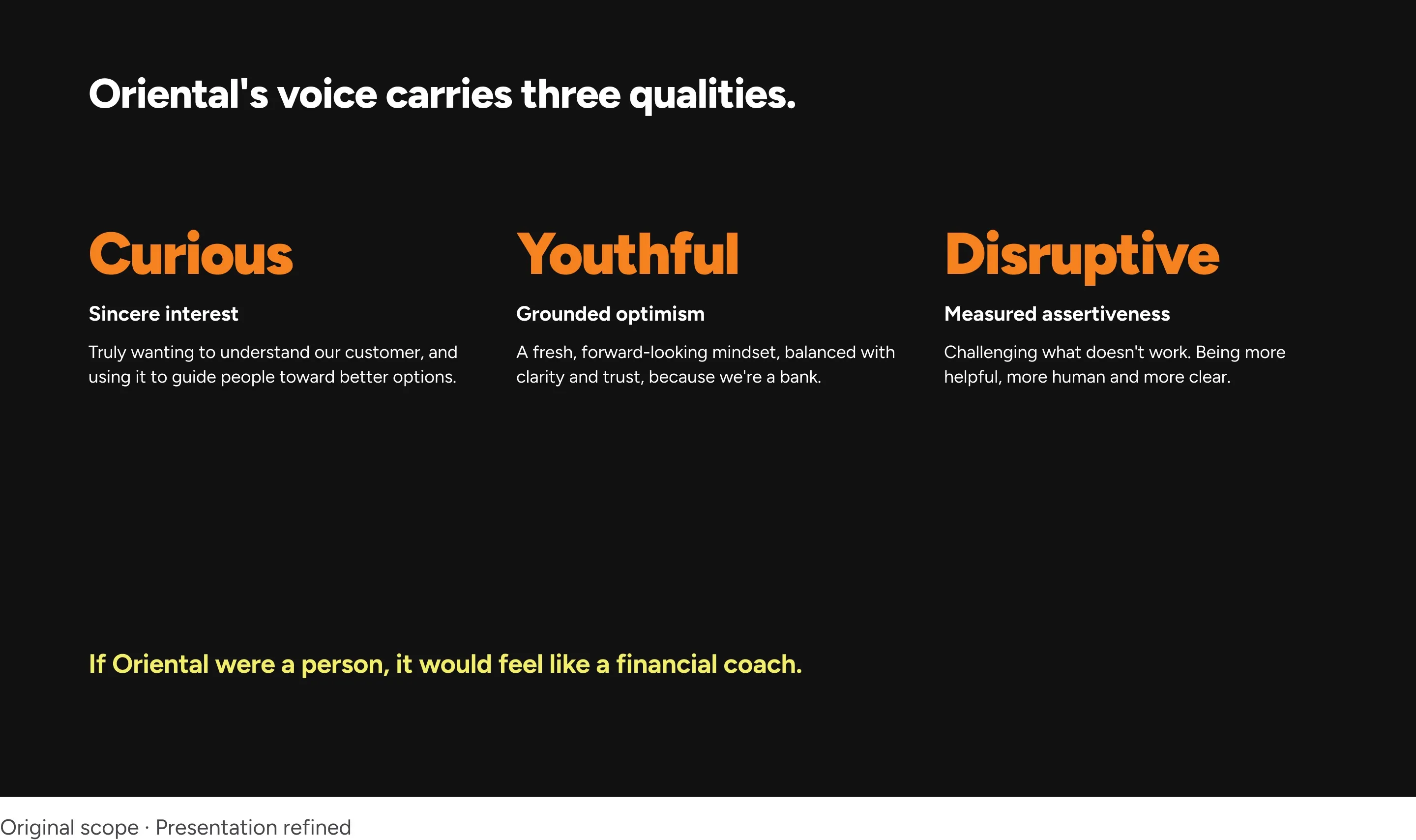 Worked voice example
